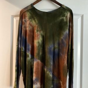 Tie Dye Long Tunic Shirt.  Karen by Karen Kane
